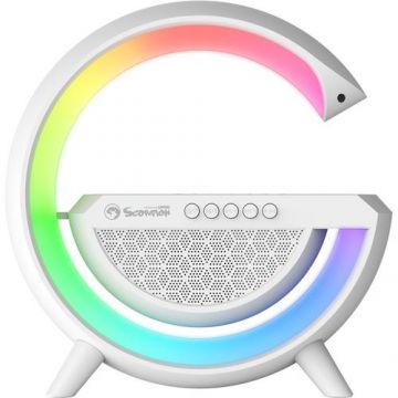 Boxa portabila wireless Marvo SG-302, Bluetooth,  iluminare RGB  (Alb)