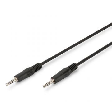 Cablu de conectare audio, Assmann, stereo 3,5 mm 1,5 m negru AK-510100-015-S