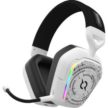 Casti Gaming AQIRYS Alnair Wireless White, Bluetooth, Noise-canceling (Alb)