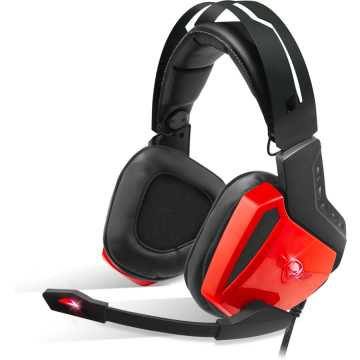 Casti Gaming Xpert-H100 Helmet MIC-XH100RE Virtual 7.1 Output Usb Negru/Rosu