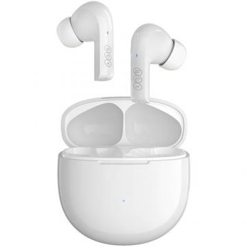 Casti True Wireless QCY T18, Bluetooth (Alb)