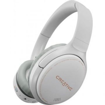 Creative Casti Bluetooth Creative Super X-Fi  Bluetooth 5.0, ANC, Alb