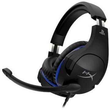 HP Casti gaming HyperX Cloud Stinger, multiplatforma, compatibile cu PC/PS4/PS5, negru/albastru