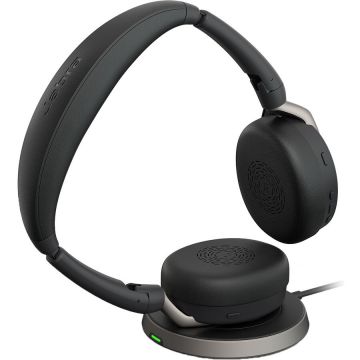 Jabra Casti cu microfon Jabra Evolve2 65 Flex USB-C UC, Bluetooth, Incarcare wireless, Negru