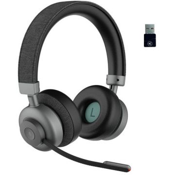 Orosound Casti Orosound TILDE PRO-S PLUS+D stereo on-ear fara fir cu microfon detasabil si adaptor USB-A (dongle), Negru