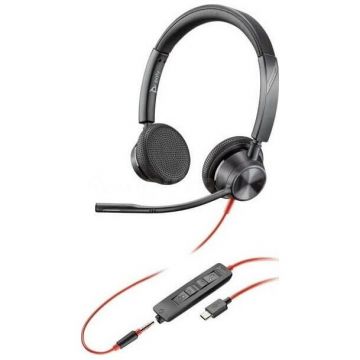 POLY Casti Poly Blackwire 3325 cu microfon 214017-01, Negru