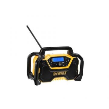 Radio cu dubla alimentare, Dewalt, compatibil cu acumulator 10,8-54 V, alimentare AC + DC (fara acumulator si incarcator)