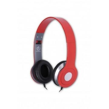 Rebeltec Casti audio stereo cu microfon Rebeltec City Red, pliabile