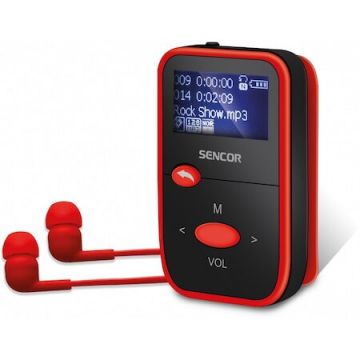 Sencor MP3 Player, Sencor, SFP, 4408RD, Negru/Rosu