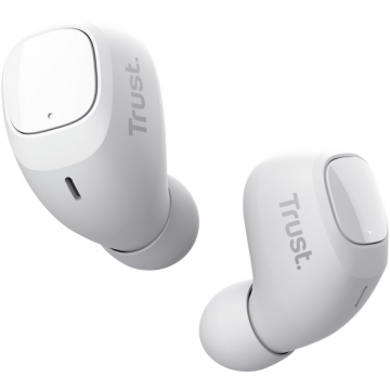 Trust Căști bluetooth Nika Trust fără fir, compacte,  Alb
