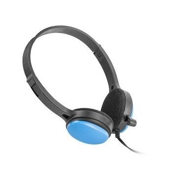 UGo Casti On-ear, Cu microfon, Albastru/Negru