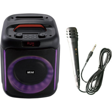 Akai Boxa Portabila Akai ABTS-V20, Bluetooth, 20W, RGB, Negru