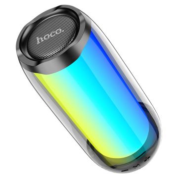Boxa portabila Bluetooth TWS cu lumini RGB Hoco HC8, Negru