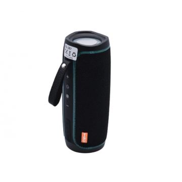 Boxa Portabila Wireless Bluetooth/CardTF/USB/AUX/Radio FM, Lumini LED, T&G 287, Negru
