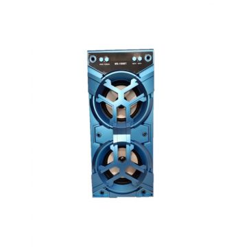 Boxa Portabila Wireless Multimedia Bluetooth/TF Card/USB/Radio FM/AUX, LED, 2x4 inch, Albastru