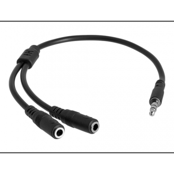 Cablu audio StarTech MUY1MFFS, 0.2 m, 3.5mm-2x3.5mm, Negru