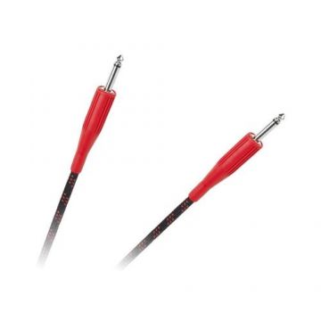 Cablu audio Tres Jack 6.3mm, 3m (Rosu/Negru)