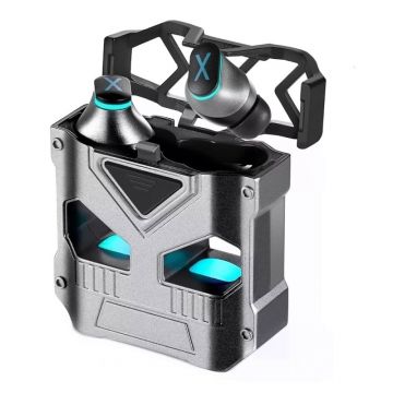 Casti Bluetooth pentru Gaming Techstar® K82, Bluetooth 5.3, Microfon, Control prin atingere, Indicator LED, Rezistente la apa, potrivite pentru jocuri video/fitness/birou, dock pentru incarcare, Gri Casti Bluetooth pentru Gaming Techstar® K82, Bluetooth 5.3, Microfon, Control prin atingere, Indicator LED, Rezistente la apa, potrivite pentru jocuri video/fitness/birou, dock pentru incarcare, Gri
