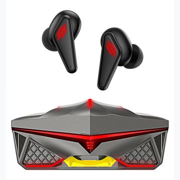 Casti Bluetooth pentru Gaming Techstar® K98, Bluetooth 5.0, Microfon, Control prin atingere, Indicator LED, Rezistente la apa, potrivite pentru jocuri video/fitness/birou, Carcasa Magnetica, Negru