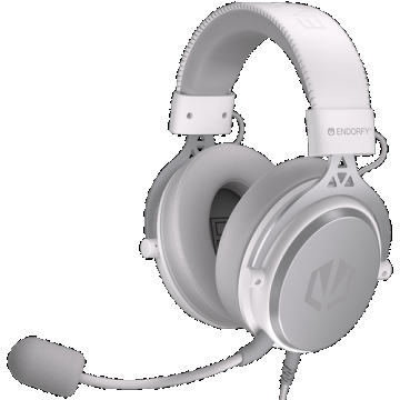 Casti Gaming Endorfy Viro Plus, USB, Microfon (Alb/Argintiu) Casti Gaming Endorfy Viro Plus, USB, Microfon (Alb/Argintiu)