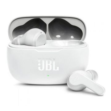 Casti in-ear Bluetooth cu microfon TWS - JBL (Wave 200) - Alb