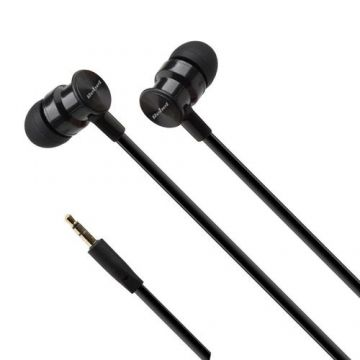 Casti Stereo In-ear cu fir, REBEL SLU0061, TPE, 1.2m, 5mW (Negru)