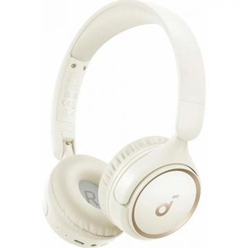 Casti Stereo Wireless On-Ear Anker Soundcore H30i, Design Pliabil, Pure Bass, Bluetooth 5.3 (Alb)