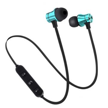 Casti Wireless Bluetooth Sport BT4, Waterproof, Tip In-Ear Headset, Microfon Incorporat, Albastru