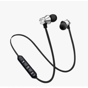 Casti Wireless Bluetooth Sport BT4 Waterproof Tip In-Ear Headset Microfon Incorporat Argintiu
