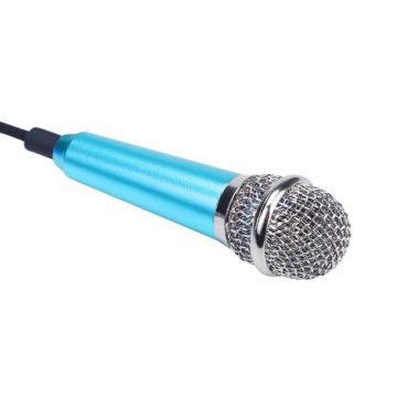 Microfon Profesional BM100 Techstar®, Inregistrare Vocala Si Karaoke, 3.5mm, Albastru