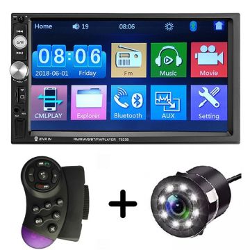 MP5 Player Auto Universal 7023B Camera de Marsarier HD Ecran 7 Inch Bluetooth MirrorLink Android IoS Resigilat