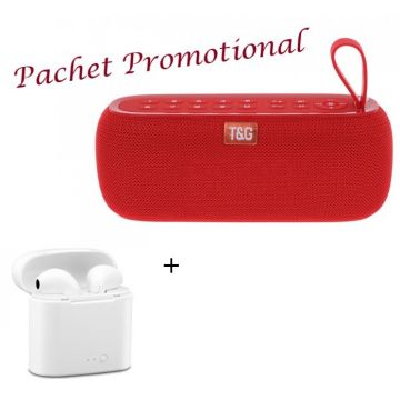 Promo: Boxa Portabila Bluetooth Cu Afisaj Digital, Ceas, MP3, TF/USB, Radio FM si Casti Wireless TWS I7S