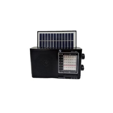 Radio Portabil FM/AM/SW, Bluetooth, AUX/USB/TF, Lanterna, Panou Solar, Antena Telescopica, Retro Style, Negru