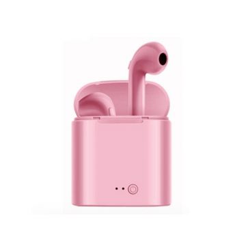Resigilat Casti Audio Wireless Techstar® i7S, Bluetooth, Roz, Tip in-ear, pentru IOS si Android Resigilat Casti Audio Wireless Techstar® i7S, Bluetooth, Roz, Tip in-ear, pentru IOS si Android