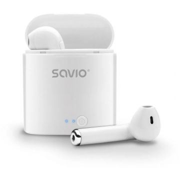 Savio Casti  Bluetooth  Savio TWS-01 True Wireless, Alb