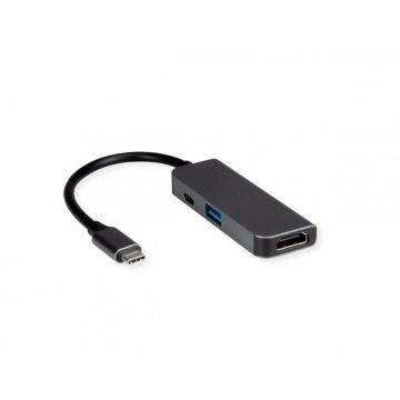 Adaptor USB type C la HDMI + USB-A + USB-C PD, Value 12.99.1141
