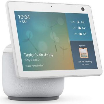 Amazon Boxa intelgenta Echo Show 10 (3rd Gen), 10.1 Touchscreen, Camera 13 MP, Bluetooth, Wi-Fi, Alb