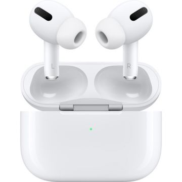 Apple Casti True Wireless Apple AirPods Pro + Magsafe Case, Bluetooth, In-ear, Noise Cancellation, incarcare Wireless Alb