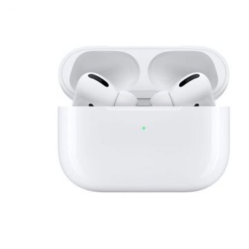Apple Casti True Wireless Apple AirPods Pro + Magsafe Case, Bluetooth, In-ear, Noise Cancellation, incarcare Wireless Alb