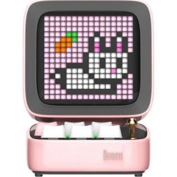 Boxa Portabila Divoom Ditoo Pro Retro Pixel Art, Bluetooth, 15 W (Roz)