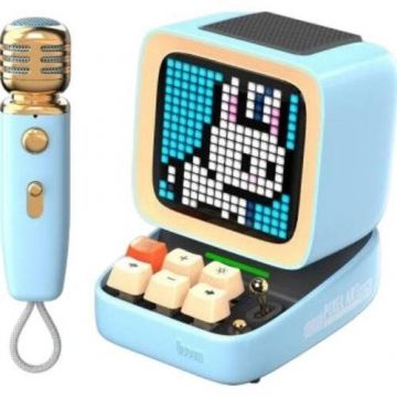 Boxa portabila Divoom DitooMic, Microfon, Functie karaoke, Bluetooth (Albastru)