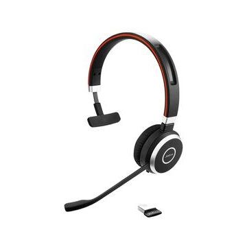 Casti Evolve 65 SE MS Mono Wireless + Stand Negru