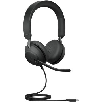 Casti Jabra On-Ear, Evolve2 40 SE, USB-C UC, Black