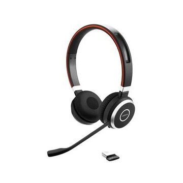 Casti On-Ear Headset Evolve 65 SE UC Duo Stand Negru