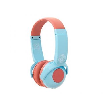 Casti Stereo Wireless pentru copii Our Pure Planet, Bluetooth, Jack 3.5mm (Roz/Albastru)