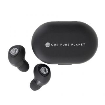 Casti True Wireless 700XHP, OUR PURE PLANET, Bluetooth, Control tactil, Waterproof IPX4 (Negru)