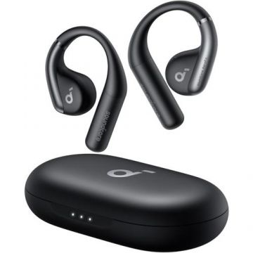 Casti True Wireless Anker SoundCore AeroFit, IPX7, Autonomie 42h, Bluetooth 5.3 (Negru)