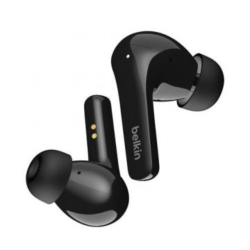 Casti True Wireless Belkin SoundForm Flow, Bluetooth, Microfon (Negru)