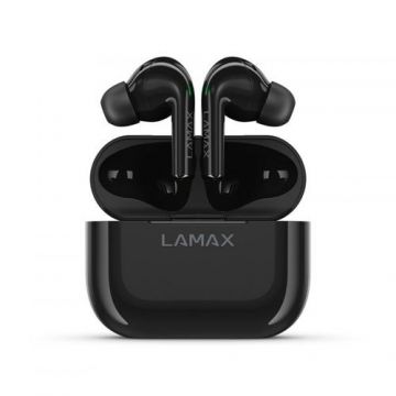 Casti True Wireless LAMAX Clips1, Bluetooth 5.1, Incarcare USB-C, Touch Control (Negru)