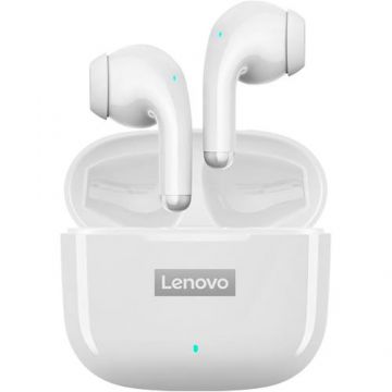 Casti True Wireless Lenovo LP40 Pro, Bluetooth, Handsfree (Alb) Casti True Wireless Lenovo LP40 Pro, Bluetooth, Handsfree (Alb)
